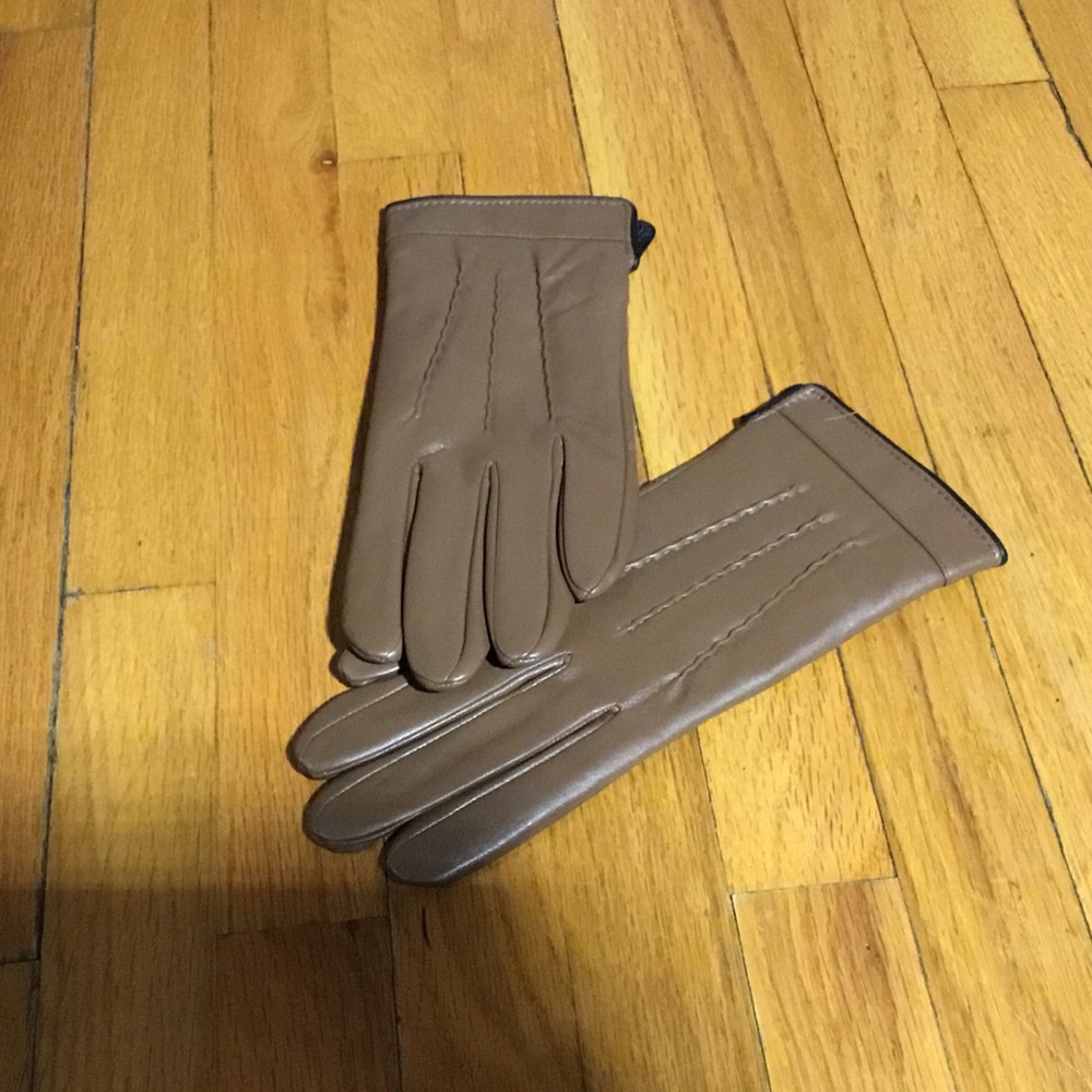 3M Thinsulate Brown Faux Leather Gloves - Picture 3 of 5